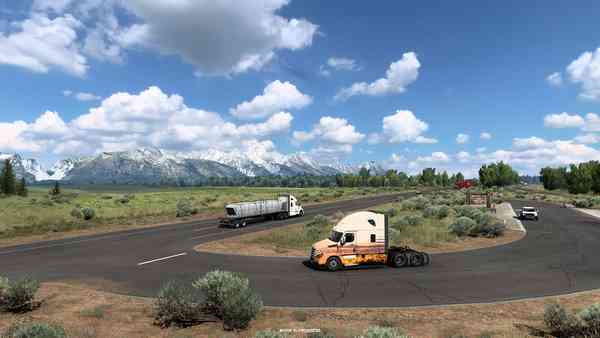 American Truck Simulator devs bring a beautiful update on the Wyoming DLC