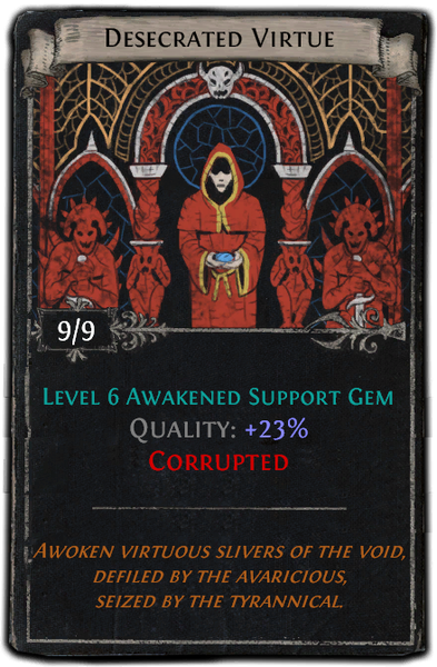 Path of Exile Divination Card Stories - Desecrated Virtue
