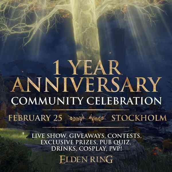 ELDEN RING The anniversary of Elven Ring will be celebrated with a grand event in Stockholm