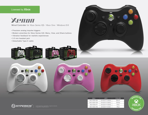 Hyperkin dated the release of a gamepad for the Xbox Series X|S in the style of an Xbox 360 controller
