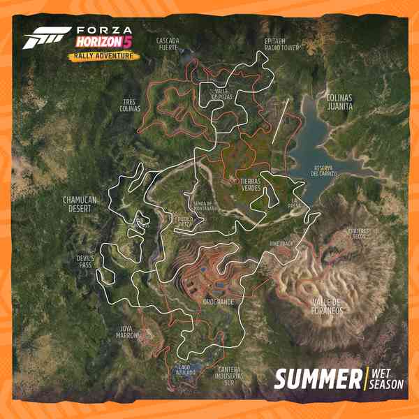 Playground Games представила полную карту Forza Horizon 5: Rally Adventure