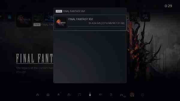 On PlayStation 5 consoles, the Final Fantasy XVI preload has started with the patch of the first day