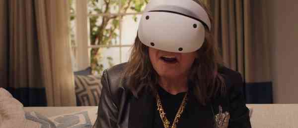 Ozzy Osbourne plays Horizon Call of the Mountain in a PlayStation VR2 commercial