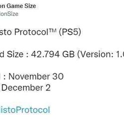 The Callisto Protocol will take up about 42 GB of free space on the PlayStation 5