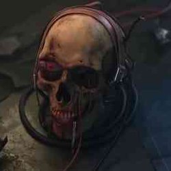 The technological skull in the teaser of the new killer in Dead by Daylight