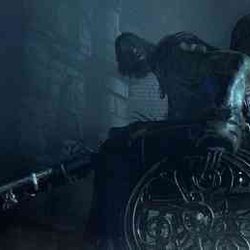 Herman, the first hunter drives on the map on a new track in the video Bloodborne Kart