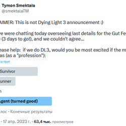 Techland has arranged a poll on Dying Light 3  players choose the main character
