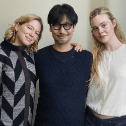 Hideo Kojima shared a photo with Leia Seydoux and Elle Fanning  the main characters of Death Stranding 2